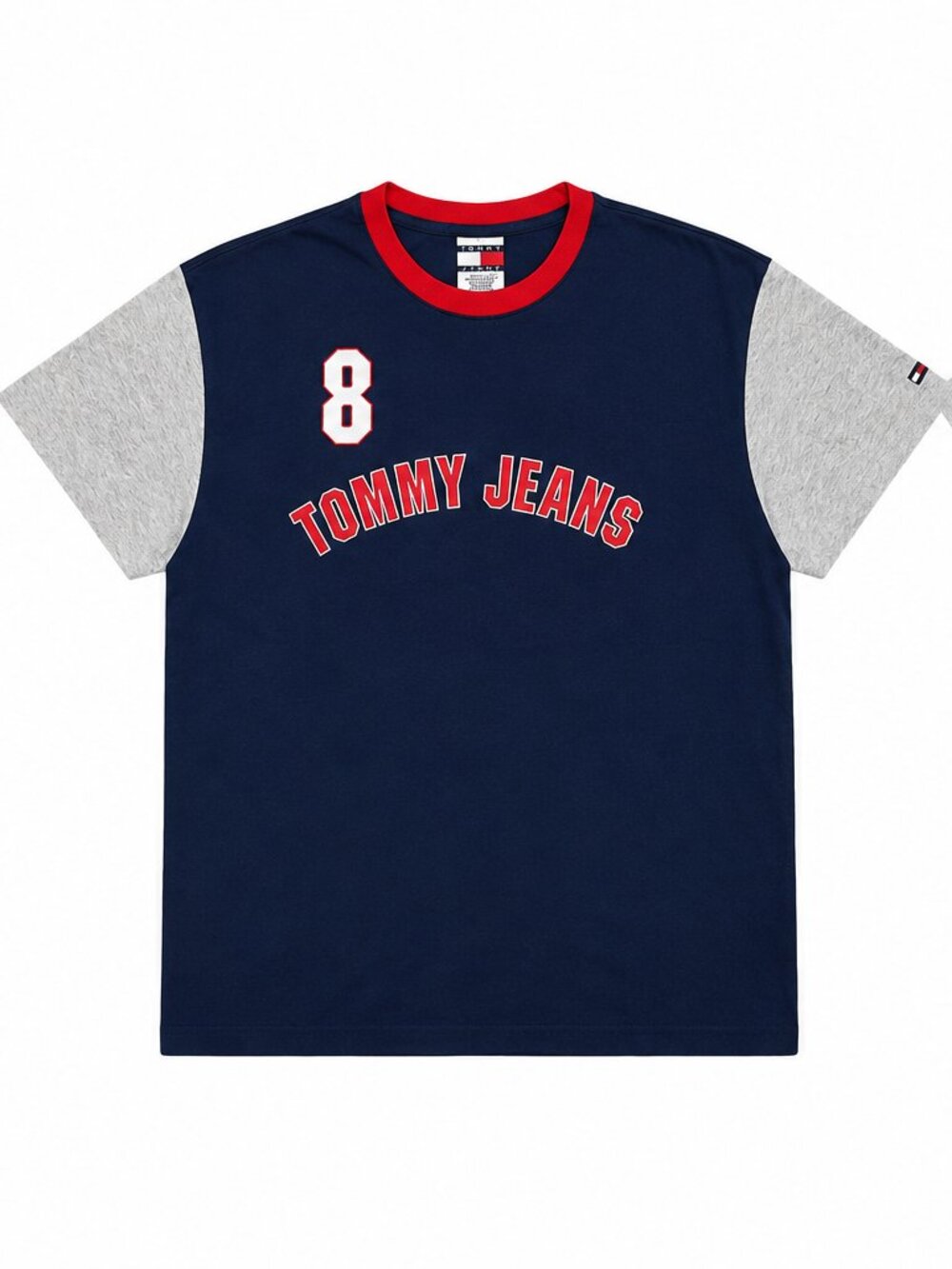 Tommy Hilfiger 8 Stitched Applique Y2K/Late 90s Vintage T-Shirt, Men's Large